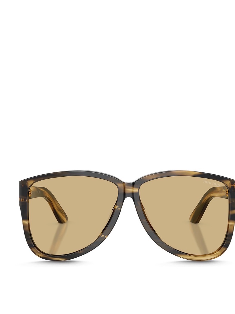 Miu Miu Tortoiseshell Frame With Brown Lenses Women's Sunglasses